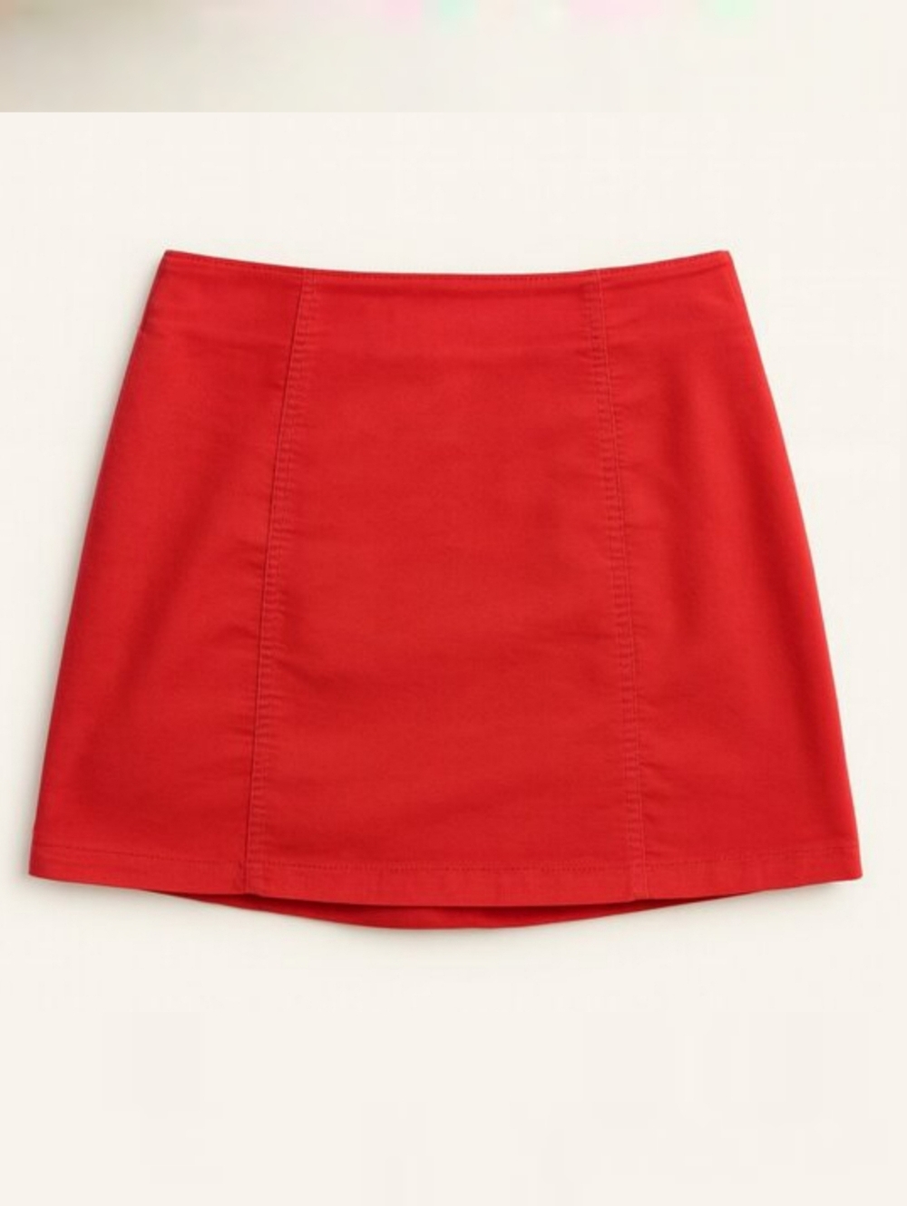 PacSun Red Cotton Corduroy Mini Skirt Retro Y2K Size 24